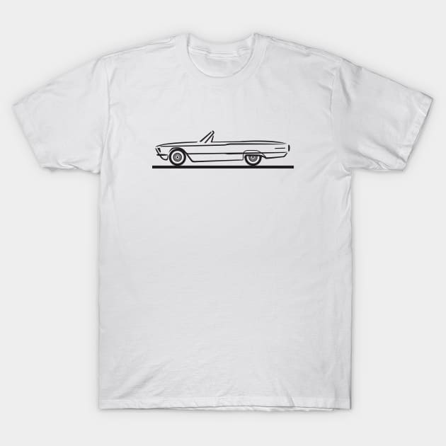 1966 Ford Thunderbird Convertible T-Shirt by PauHanaDesign